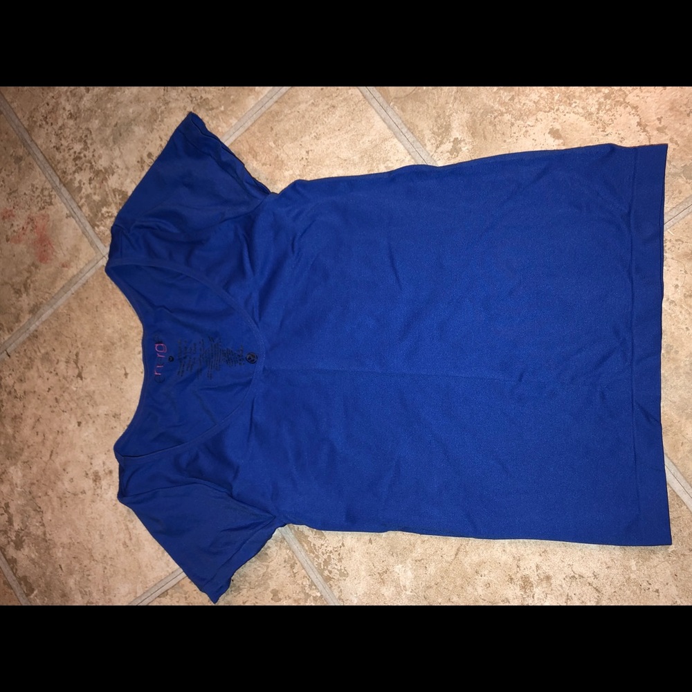 Bright blue tee